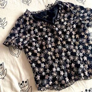 Vintage Embroidered Floral Blouse by Supply & Demand